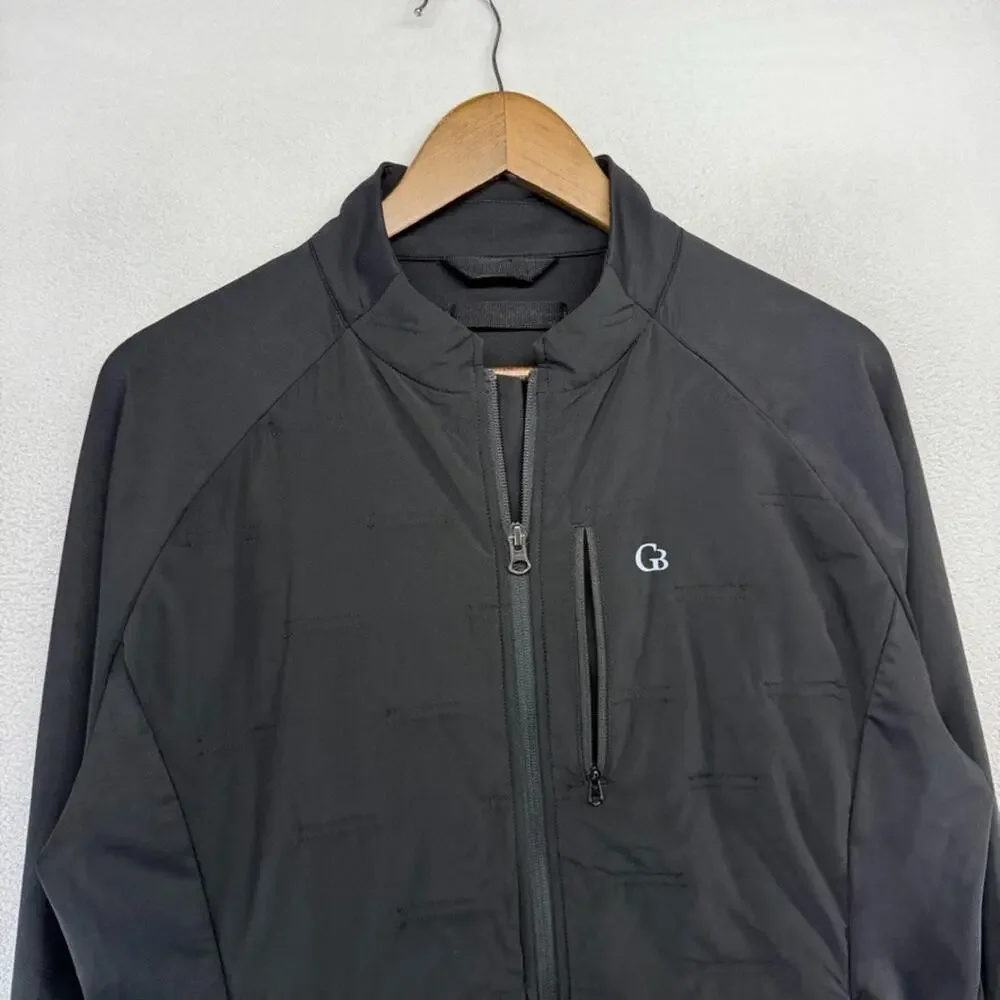 Galway Bay Jacket mens Medium Black Hybrid Golf Full Zip Performance Pocket Tech